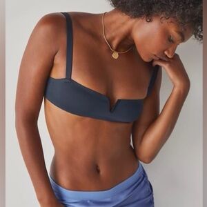 Free People Notched Lily Scuba Bralette NWT Size Medium